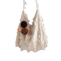 Boho Shoulder Bag for Women, Vintage Floral Tote Purse with Rosette Ribbon Detail and Inner Zipper Pocket