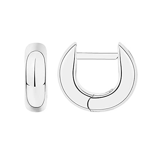 PAVOI 14K Gold Plated Chunky Huggies Earrings for Women - 925 Sterling Silver Posts Small Gold Huggie Hoop Earrings - Ultra Thick Hoops Trendy Jewelry - style: Thick