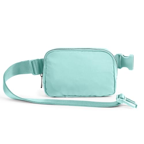ODODOS Unisex Mini Belt Bag with Adjustable Strap Small Fanny Pack for Workout Running Traveling Hiking, Icing Blue - color: Icing Blue