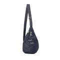 Baggallini Mini Sling - 12x7 Sling Crossbody Bag Backpack with Adjustable Shoulder Strap - color: French Navy Quilt