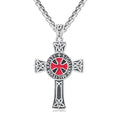 Cross Necklace 925 Sterling Silver Turquoise Christian Pendant Religious Cross Jewelry Christmas Gifts for Women Men - style: Templar Cross