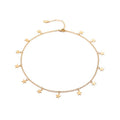 Gold Choker Necklaces 14K Gold Plated/Silver Disc Choker Necklaces Dangling Star Heart Pendant Necklaces Summer Beach Boho Necklaces Aesthetic Necklace Gift for Women - color: Gold Star