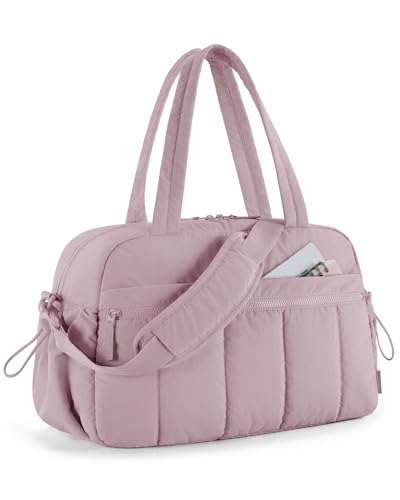BAGSMART Gym Bag for Women, Duffle Bag for Travel with Wet Pocket, Lightweight Carry on Weekender Duffel, Water Resistant - color: Orchid Purple, size: Medium