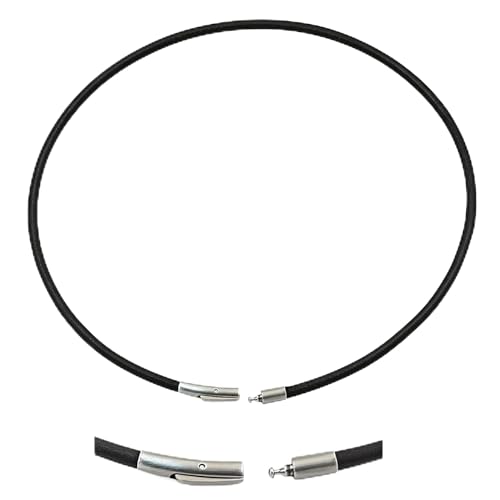 Leporem Minimalist 3mm (0.12") Genuine Black Leather Cord Necklace Pendant Holder Hypoallergenic Stainless Steel Push-Lock Clasp Wrap Bracelet