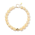 Chunky Beaded Statement Necklace for Women Trendy Colorful Boho Resin Bead Choker Necklaces Summer Handmade Jewelry Gifts Accessories - color: Beige-3
