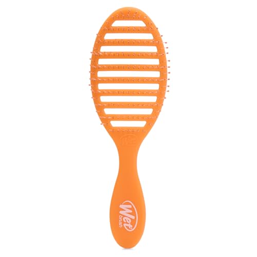 Wet Brush Speed Dry Hair Brush, Orange Crush (Summer Quencher) - Vented Design & Soft HeatFlex Bristles Are Blow Dry Safe - Ergonomic Handle Manages Tangles - Pain-Free Hair Accessories - color: Summer Quencher Orange Crush, size: 1 Count (Pack of 1)