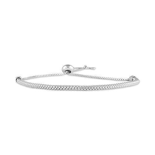 LeCalla 925 Sterling Silver Bracelets for Women | Italian Handmade Adjustable Sliding Bolo Bracelet Jewelry | Lightweight Adjustable Silver Chain Bracelet for Women | Hypoallergenic Jewelry Gifts - style: Cross Charm