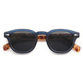 SOJOS Retro Small Round Sunglasses for Men Women Trendy Circle Style UV400 Lenses Unisex Sun Glasses SJ2251 - color: Matte Dark Blue/Grey