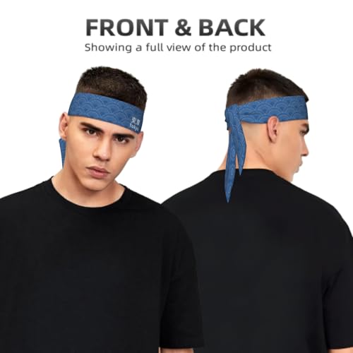 Sports Tie Headband Bandana Running Athletic Sweat Band Elastic Adjustable Sport Head Tie for Men Women Head Ties Ninja Tie Headbands Tennis Sweatbands Soccer Basketball Teams Running Head Band - color: Tokyo