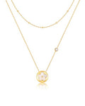 KSF Gold Lariat Necklace for Women Y Shaped Layered CZ Drop Chain | Y shaped necklace; Layered CZ detail; Long lariat style; Gift for her - color: Gold-6