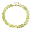 Summer Jewelry Square Chunky Beaded Necklace for Women Trendy Statement Colorful Beach Acrylic Resin Bead Punk Y2k Choker Necklaces Boho Charm Fashion Accessory Jewelry - color: Olive Green1