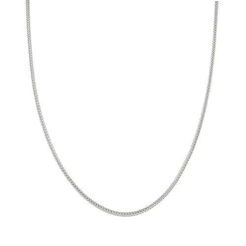 LeCalla 925 Sterling Silver Italian Jewelry Adjustable Chain Necklace, Sliding Bolo Chain Necklace for Women Slider Chain 14 to 24 Inch. - color: Fox-Tail Chain