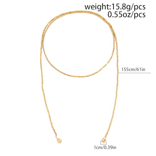 Statement Long Necklaces for Women Vintage Layered Beaded Long Chain Necklaces Boho Y Shaped Tassel Long Pearl Necklace Statement Bead Necklace Jewelry Gift for Women - style: Square Beaded