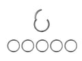 5Pcs 16G 18G Surgical Steel Nose Rings Hoop Tragus Septum Cartilage Hoop Earrings For Women Men Body Piercing Jewelry Kit Bar Length 6mm/8mm/10mm/12mm/14mm - style: 5Pcs -18G - Black - 8mm