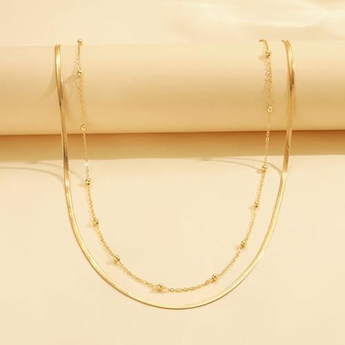 Risamil Waist Chain for Women, Dainty Gold Plated Belly Chain for The Waist Adjustable Waterproof Sexy Bikini Satellite Beads Sparkle Chain Simple Body Chain Summer Jewelry Gifts for Women - style: Snake1