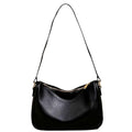 Crochet Beach Bags for Women, Reinforced Strap Woven Tote Bag with Zipper, Lined Boho Summer Vacation Travel Purse - color: Black