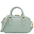 FashionPuzzle Mini PU Leather Satchel Purse Top Handle Crossbody Bag - color: Mint