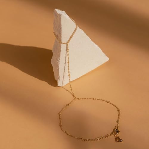choice of all Hand Chain Bracelet Gold Finger Ring Bracelet Hand Chain for Women Trendy Birthday Jewelry Gifts - color: A4:Hand Chain Bracelet-gold