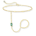 Birthstone Gold Bracelets for Women Trendy 14K Gold Plated Hand Chain Bracelet Stack Stackable Friendship Birthday Bracelets Gifts Christmas Stocking Stuffer for Women - color: 05 May