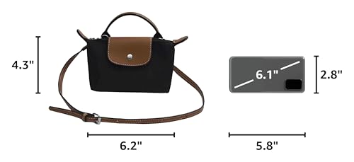 Fashionable and versatile handbag for women, mini shoulder bag, crossbody bag, coin purse, mobile phone bag - color: Black