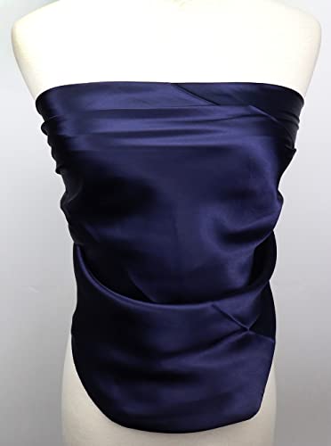 vabovin Satin Head Scarf for Women Solid Color, 35×35 in | Silk Feel Neckerchief, Hair Scarf, Fashion Bandana, Headscarf, Headband, Hair Wrap Sleeping, Daily Fashion Styling - color: 218 Midnight Blue