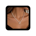 Pearl Heart Pendant Necklace Vintage Pearl Choker Necklace Pink Tulip Flower Pearls Necklaces Love Pearls Collar Necklaces Jewelry for Women