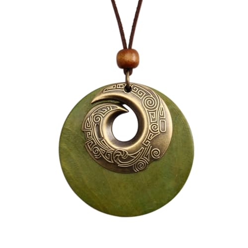 Jeilwiy Leather Necklace for Women Funky Necklace Choker String Cord Necklace with Pendant Boho Style Jewelry - style: Vintage Gold Pendant
