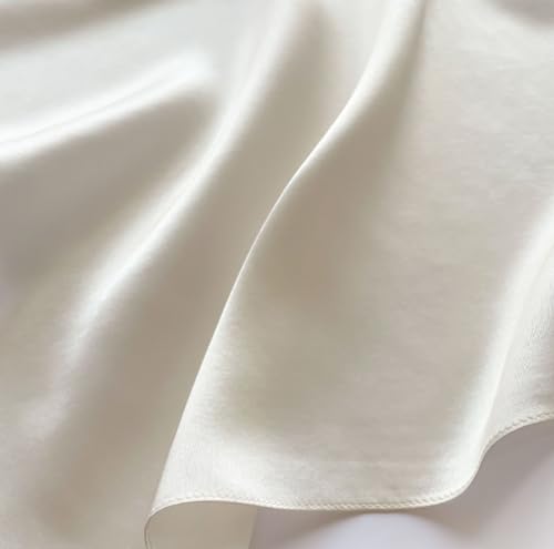 JERLA 100% Pure Mulberry Silk Square Scarf for Hair-27''x27'' Women Men Natural Silk Neckerchief Headscarf - color: Pearl White