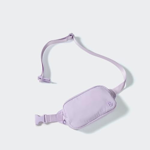 Pander Mini Belt Bag – Ultra Compact, Fits 6.7” Phone, Lipstick, Earbuds, Essentials, Small Crossbody Waist Purse, Lilac Purple - color: Lilac Purple