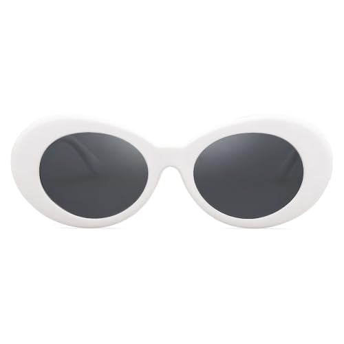 Retro Oval Sunglasses for Women Men Clout Goggles Trendy Round Kurt Cobain UV400 Glasses SG9750