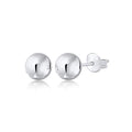 MASSETE Gold Ball Stud Earrings for Women and Girls | 10k, 14k | White Yellow or Rose Gold | 5mm -12mm | Nickel Free - color: 10K White Gold