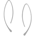 Upside Down Hoop Earrings - Hypoallergenic Lightweight Wire Needle Drop Dangle Threader Hoops for Women, Safe for Sensitive Ears - Plated in 925 Sterling Silver or 18k Gold - color: 2" inch - 925 Sterling Silver Plated