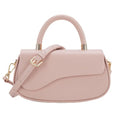 Milan Chiva Small Top Handle Purse for Women Elegant Crossbody Bag with Adjustable Strap for Evening Party & Daily Use - color: Pink