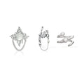 Y2k Moonstone Rings Rhinestone Star Irregular Agate Grunge Rings Set for Women - style: Style 2
