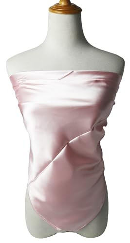 vabovin Satin Head Scarf for Women Solid Color, 35×35 in | Silk Feel Neckerchief, Hair Scarf, Fashion Bandana, Headscarf, Headband, Hair Wrap Sleeping, Daily Fashion Styling - color: 223 Baby Pink