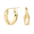 RENAIZ Bold Statement Hoop & Stud Earrings for Women – 14K Gold & Rhodium Plated Maximalist Jewelry, Chunky Geometric Boho Earrings, Hypoallergenic Non-Tarnish Trendy Gift - color: Yellow Gold, style: Twisted Overlap