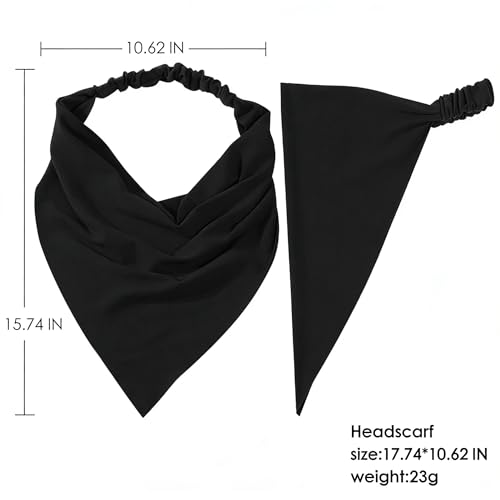 6 Pack Women Hair Scarf Headband, Boho Bandana Headbands for Women, Womens Head Scarves & Cute Bandanas, Soft Comfortable Bandana Headband for Daily & Special Occasions