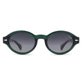 SOJOS Retro Oval Polarized Sunglasses for Women Men Chic Trendy 90s Sunnies Shades UV protection Sun Glasses SJ2630 - color: Green Frame Grey Grading Lens