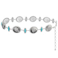 Montana West Rustic Couture's Large Western Concho Metal Belts for Women Cowgirl - color: Brilliant Turquoise