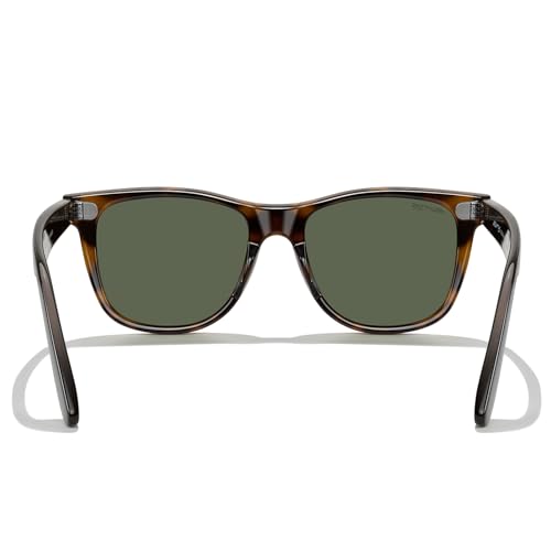 MERRY'S Classic Square Shape Polarized Sunglasses for Womens Mens Retro Designer UV400 Sun Glasses S6140 - color: Leopard Frame/G15 Lens