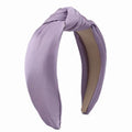 Purple Knotted Headbands for Women Satin Shine Non Slip Fashion Hair Bands for Sisters Girls Gifts - color: Silk Shine-Purple