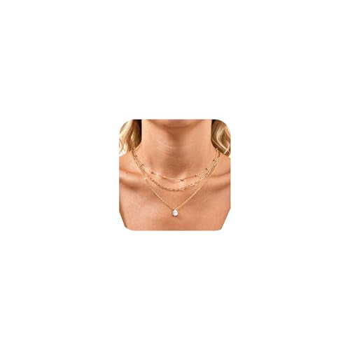 KSF Gold Lariat Necklace for Women Y Shaped Layered CZ Drop Chain | Y shaped necklace; Layered CZ detail; Long lariat style; Gift for her - color: Gold-10
