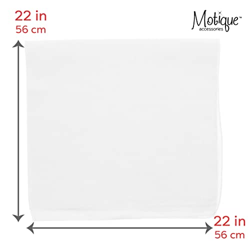Motique Accessories Solid Color Bandana - Set of 6 Bandannas - color: White
