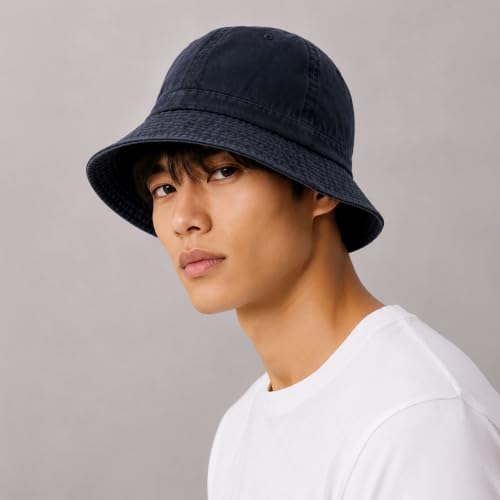 The Hat Depot Bucket Sun Hat 100% Cotton Long Brim and Deeper & Round Top Tennis Packable Summer Fashion Outdoor Hat - color: 0. Tennis - White, size: Small-Medium
