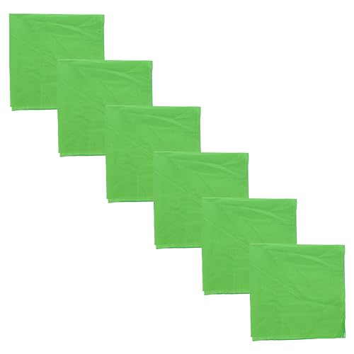 Motique Accessories Solid Color Bandana - Set of 6 Bandannas - color: Green