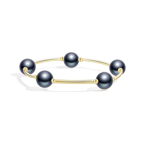 Elegance 11 designs 10mm Crystal White Pearl Blessing Bracelet - style: style-black