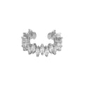 Rhinestone Ear Cuff for Women, Silver Ear Cuff Non Piercing, Fake Ear Cuffs, Sterling Silver Cuff Earrings