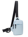 higouta Mini Sling Bag for Men Women, Small Crossbody Casual Utility Chest Phone Bag for Travel Workout - color: Light Blue