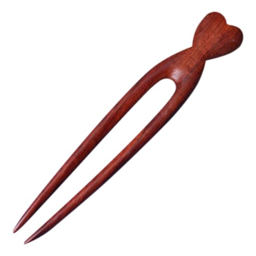 FOMIYES Wooden Hair Stick Double Prong Vintage Hairpin for Women Lightweight Natural Wood Hair Fork Decorative Handmade for Everyday Updos