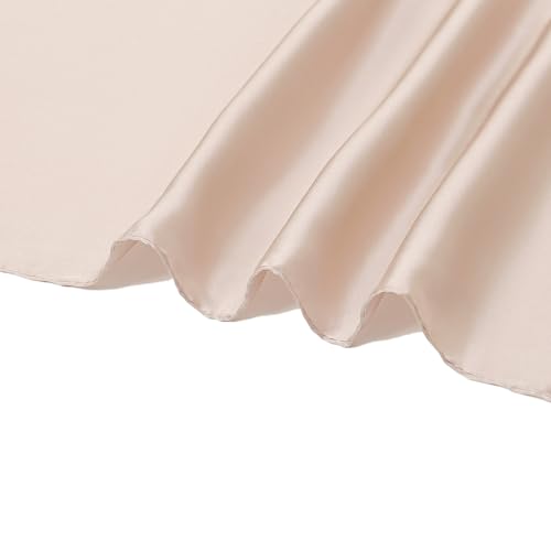 RIIQIICHY 35 Inch Head Scarf for Women Hair Scarf Like Silk Scarf Square Scarf Bandanas for Women - color: Beige